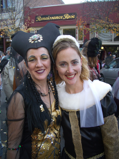 Janel and Christine, Halloween in Ashland 2008